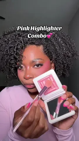 Pretty🥹💕 @Haus Labs Rose Quartz Highlighter  @Yva Expressions ✨ Magical Guardian Single Shadow in Moon #ashleecookk #pink #highlighter #makeup #fyp 