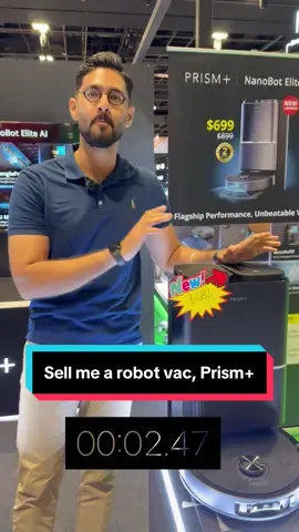 We got Prism+ to upsell their robot vacuums to us at The Tech Show Singapore 2025 at Suntec City. What could go wrong? @PrismPlus #robotvaccuum #smarthome #comedyvideo 