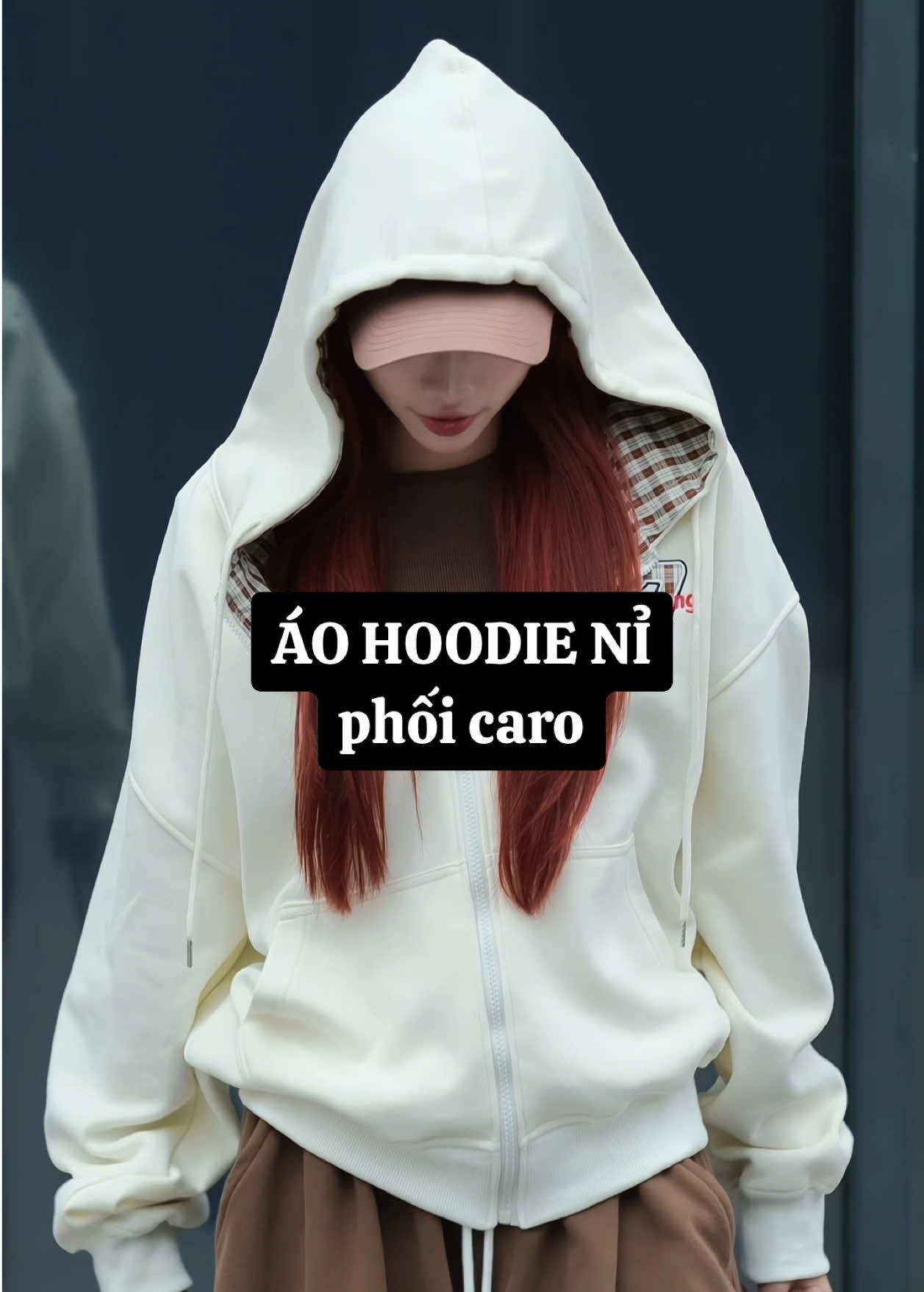 Kiếm được em áo hoodie phối caro là lạ, mặc lên đẹp thôi rồi #aohoodie #aoni #aokhoac #thoitrang #fashion 