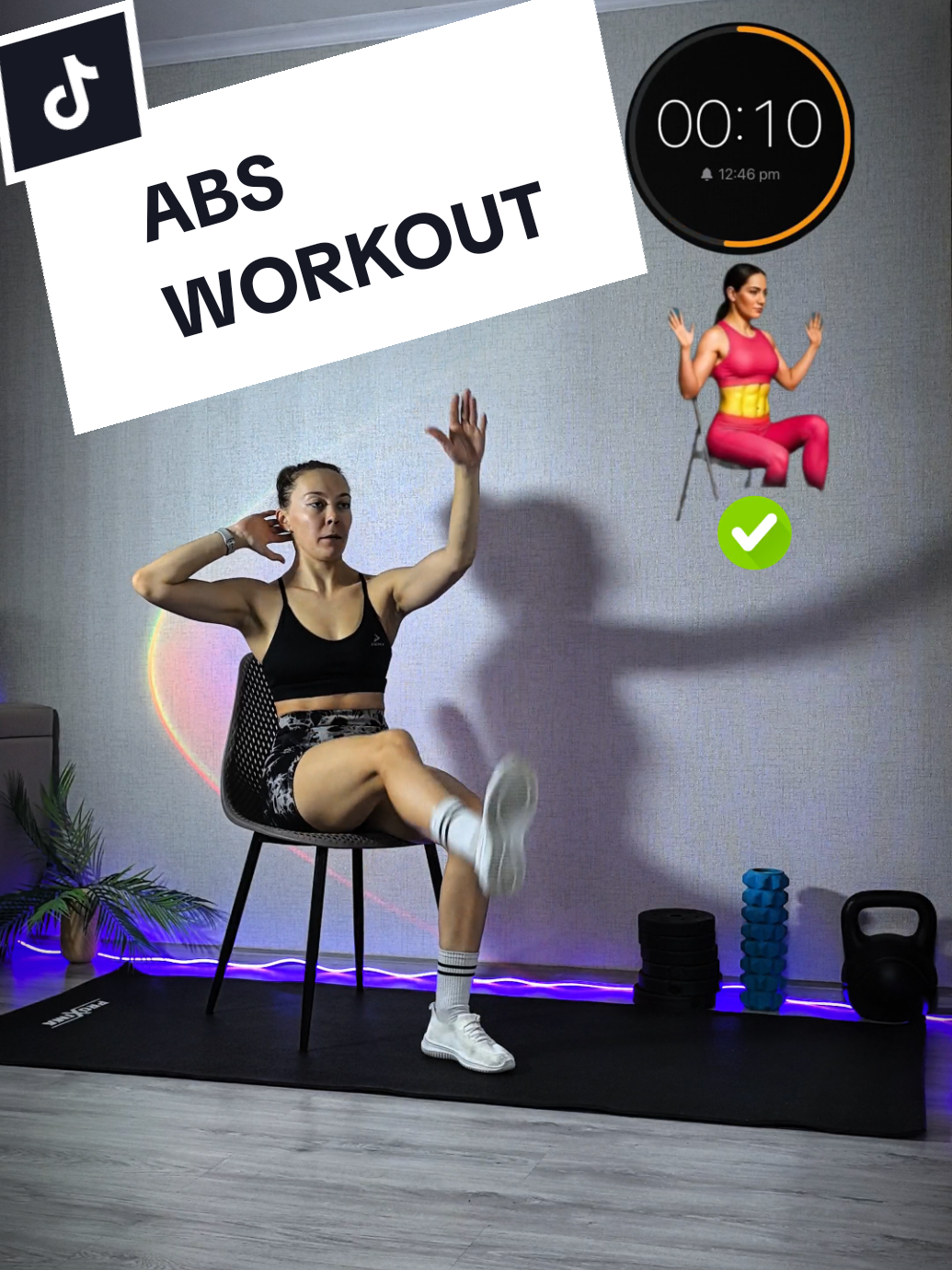 Seating abs workout 🔥 Do 3-6 rounds ✔️ #Fitness #absworkout #motivation #workoutroutine #fypシ 