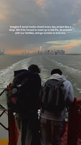 What if social media shut off every evening? Where would you go and what would you do? 