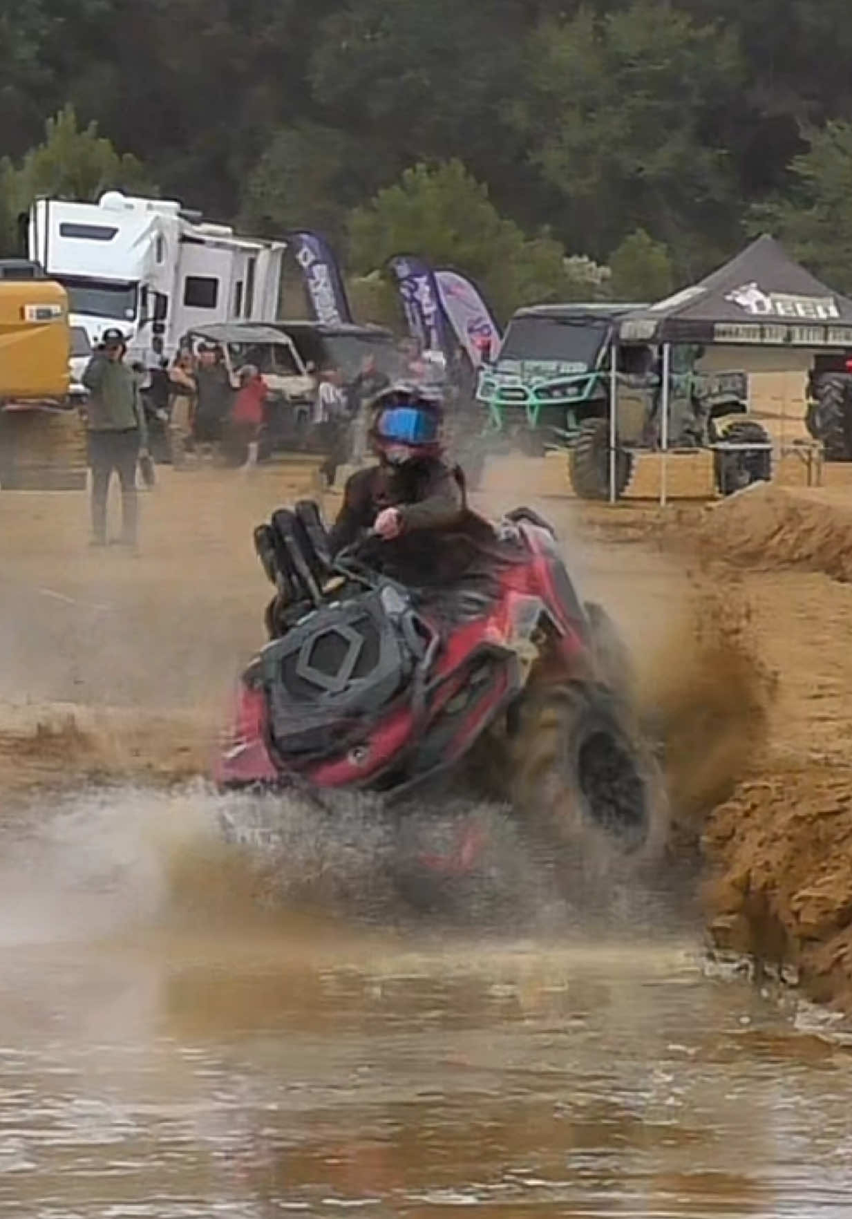 Kix Clemmons getting ROWDY on his CanAm Outlander in the kids VTWIN bounty hole! #bountyhole #canamoffroad #kingofthedeep #muddin #atv 