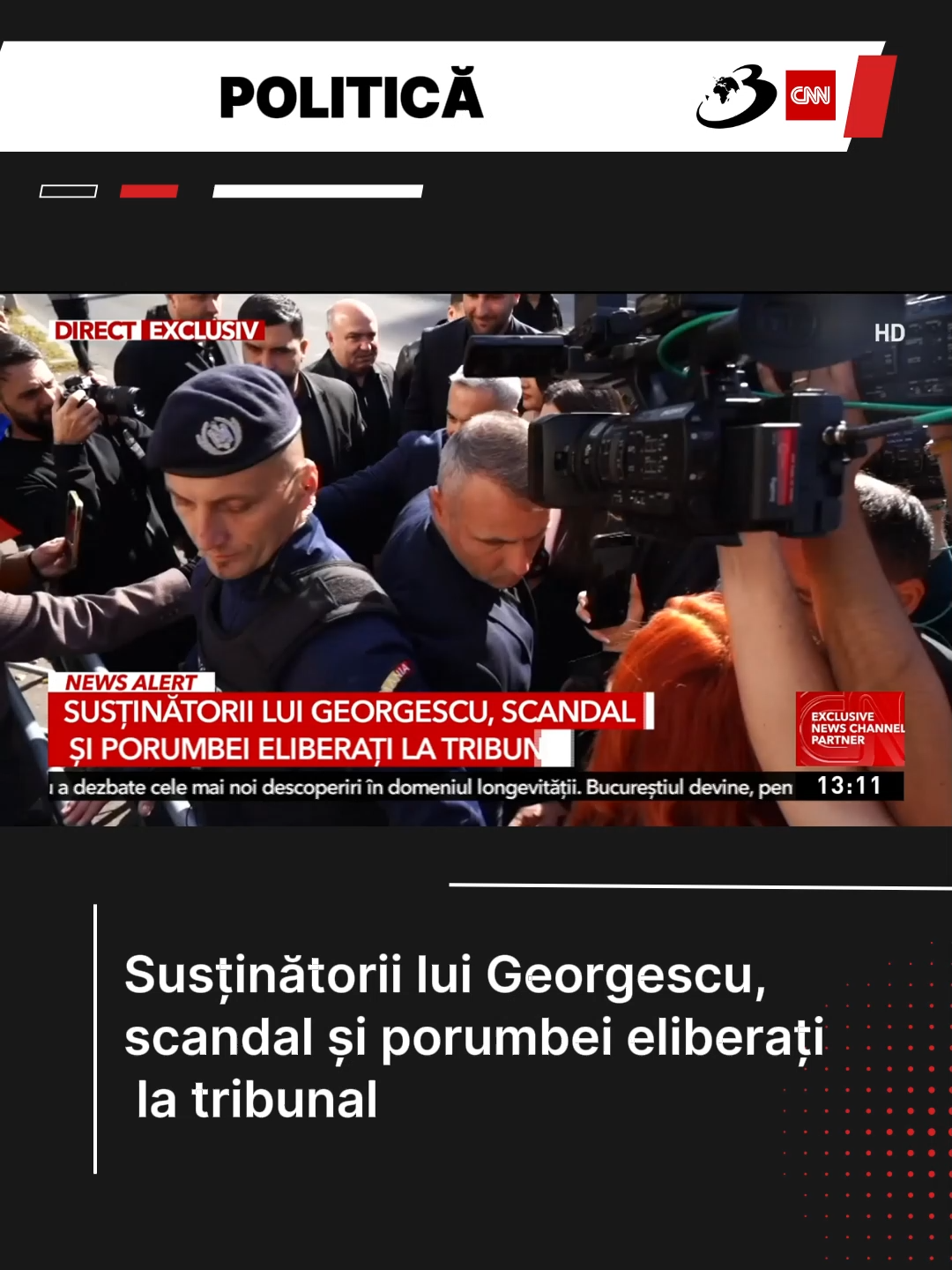 Susținătorii lui Georgescu, scandal și porumbei eliberați la tribunal