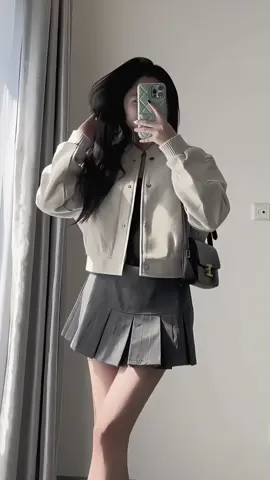 Áo Khoác Nữ Dạ Ép Dáng Ngắn Croptop #aokhoacbomber #aokhoacdaep #aokhoaccroptop #xuhuong 