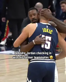Wait for the special handshake from #NikolaJokic 😂 (via DNVR_Nuggets/X) #NBA #basketball #DenverNuggets #DeAndreJordan 