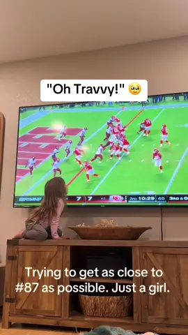 Monday Night Football had her locked in with the #Chiefs and #TravisKelce 🫶 (via @Tay Saia) #football #nfl