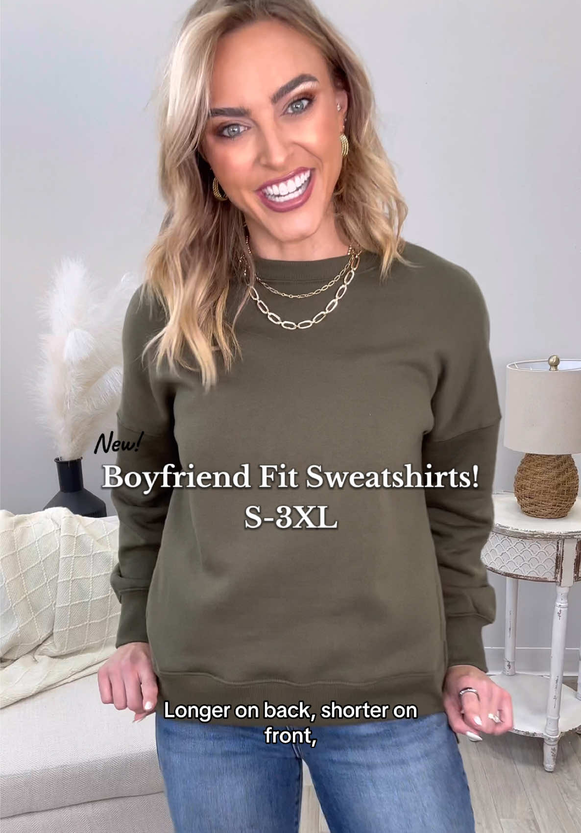 New Crewneck sweatshirt drop - with a boyfriend fit and ultra cozy interior we’re obsessed with #crewneck #sweatshirt #oversizedsweatshirt #falloutfits #tiktokshopcreatorpicks 