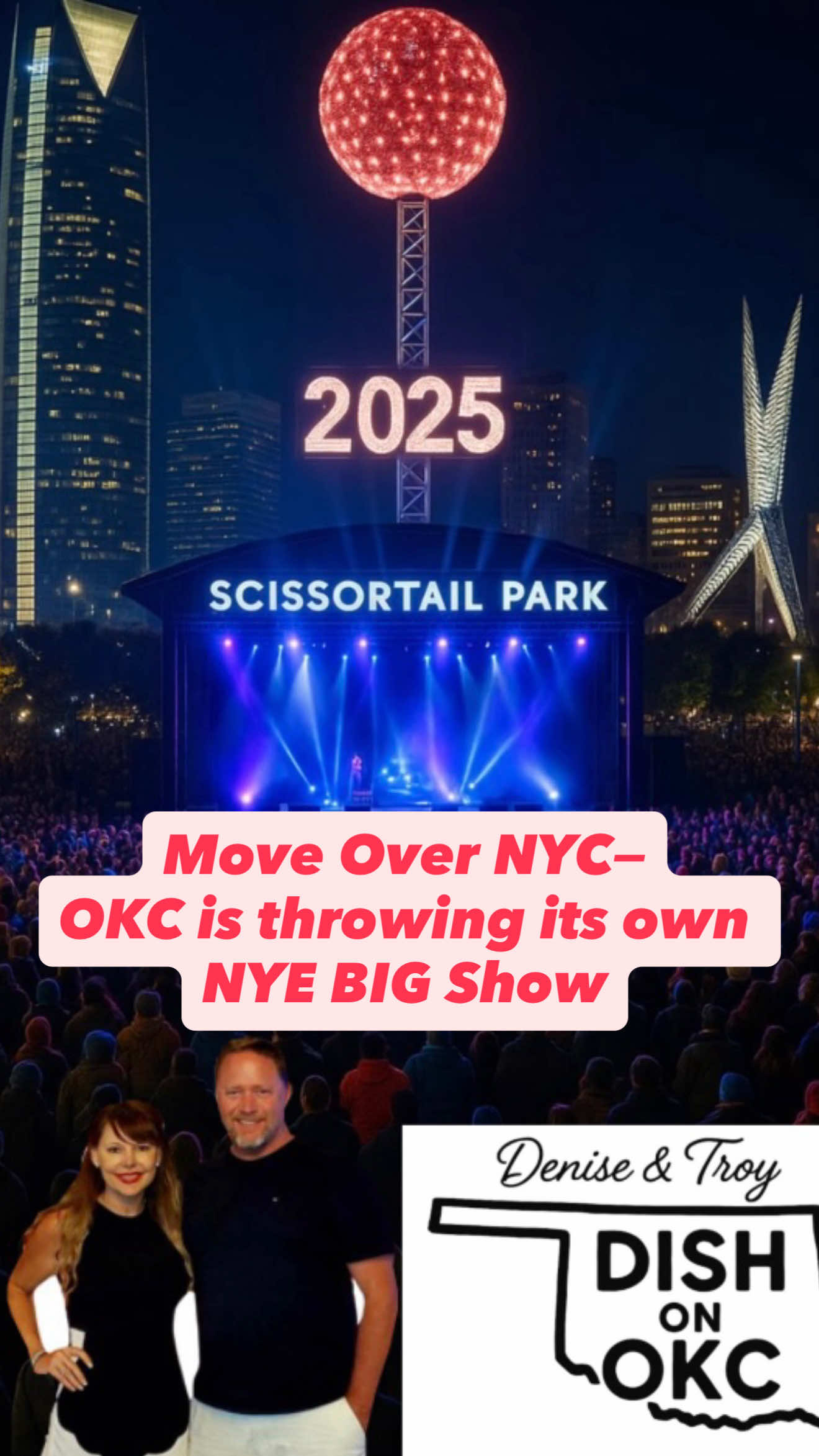 Oklahoma City, get READY — because we’re officially back on the map for New Year’s Eve! 🎉🔥 For years, OKC watched other cities ring in the New Year while we stayed quiet at midnight… but NOT anymore. After decades of Opening Night traditions and electric downtown Thunder NYE games, 2025 is bringing the celebration back where it belongs — right here in the heart of OKC! 📣 Introducing: NYE PARTY IN THE PARK! On December 31st, 2025, from 9:30 PM to midnight, Scissortail Park transforms into the biggest New Year’s Eve party Oklahoma City has seen in years — complete with: 🎵 Live music 🍔 Food + drink vendors ⏰ A massive countdown 🚁 A drone show lighting up the sky (thank you, Inasmuch Foundation!) Only 4 major U.S. cities had NO public NYE celebration… and OKC was one of them. But not anymore. We’re showing up. We’re showing out. We’re bringing the energy. And honestly? We’re kinda a big deal. 😎💥 See you at Scissortail Park as we count down to 2026 — TOGETHER. ⬇️⬇️⬇️⬇️⬇️⬇️⬇️⬇️⬇️⬇️⬇️⬇️⬇️⬇️⬇️⬇️⬇️ 🤔Thinking of Moving to Oklahoma City, Oklahoma?🤠 📱 Call or Text: 405-757-7207 📨 Email: deniseandtroysellok@gmail.com Copper Creek Real Estate Brokers 1114 N. Walker Avenue, OKC, OK 73103 Follow us on Instagram @denisesellsoklahoma ⬆️⬆️⬆️⬆️⬆️⬆️⬆️⬆️⬆️⬆️⬆️⬆️⬆️⬆️⬆️⬆️⬆️ ====== 🆓 FREE RESOURCES: 🚚 Oklahoma Relocation Guide: https://bit.ly/3T50mHT 💰 What Is Your Home Worth? We can guide you to determining your home’s worth. ====== 🤠 Our Website: https://www.deniseandtroy.com ‼️ #Dish#DishOnOKCi#VisitOKCO#SeeOKCc#DiscoverOKC ‼️