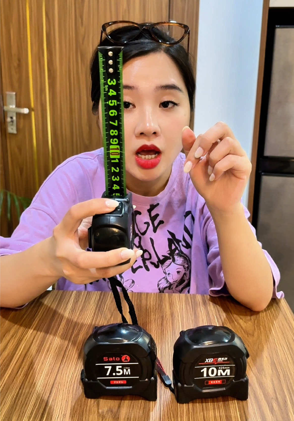 Thước cuộn tự giữ Sato Japan, sơn phản quang.  #thuoccuon #xuhuong #bongbuongbinh