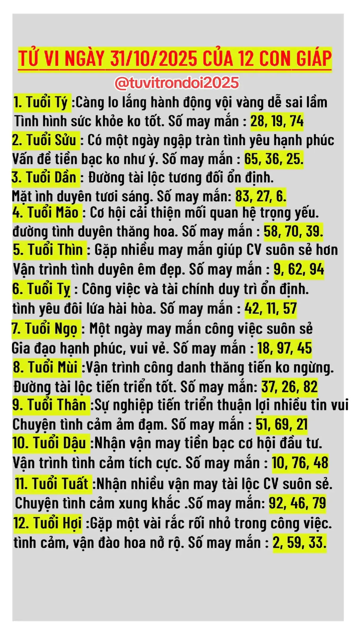 #tuvihangngay12congiap #tuvihomnay #tuvi12congiap #tuvi #tuvisomenh 