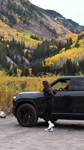 A fall drive to marble, CO in our @Rivian. Marble is the perfect place to spot changing leaves! 