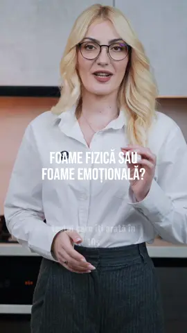 🍽️ Diferența dintre foamea fizică și foamea emoțională 👉 Foamea fizică apare treptat, la câteva ore după ce ai mâncat. O simți în stomac, te poți opri când te saturi și orice mâncare ți se pare ok. 👉 Foamea emoțională apare brusc. Ai poftă de ceva anume — de obicei dulce, sărat sau pâine. Nu vine din stomac, ci dintr-o emoție: stres, oboseală, tristețe, singurătate sau plictiseală. Și cel mai clar semn? După ce mănânci, nu te simți liniștită, ci vinovată. Ca să slăbești și să te simți bine în corpul tău, e esențial să înveți să le deosebești. #emotionaleating #mancatulcompulsiv #bingeeatingrecovery #slabire #sănătate 