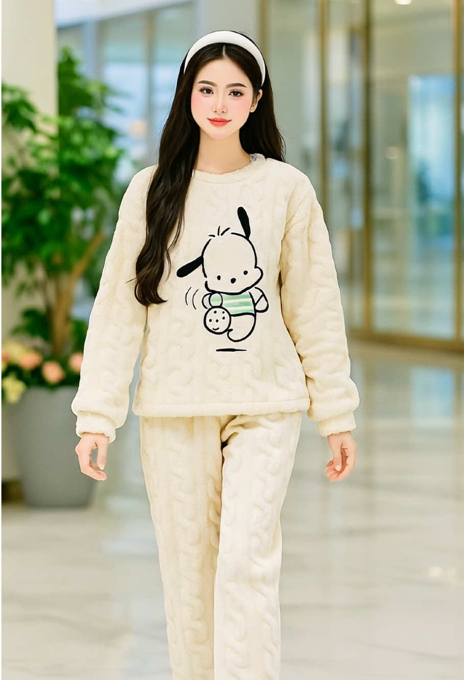 Đồ bộ lông giữ nhiệt bộ ngủ lông cún xoắn mặc mùa đông #bộ #dobo #dobomacnha #bongulong #xuhuong