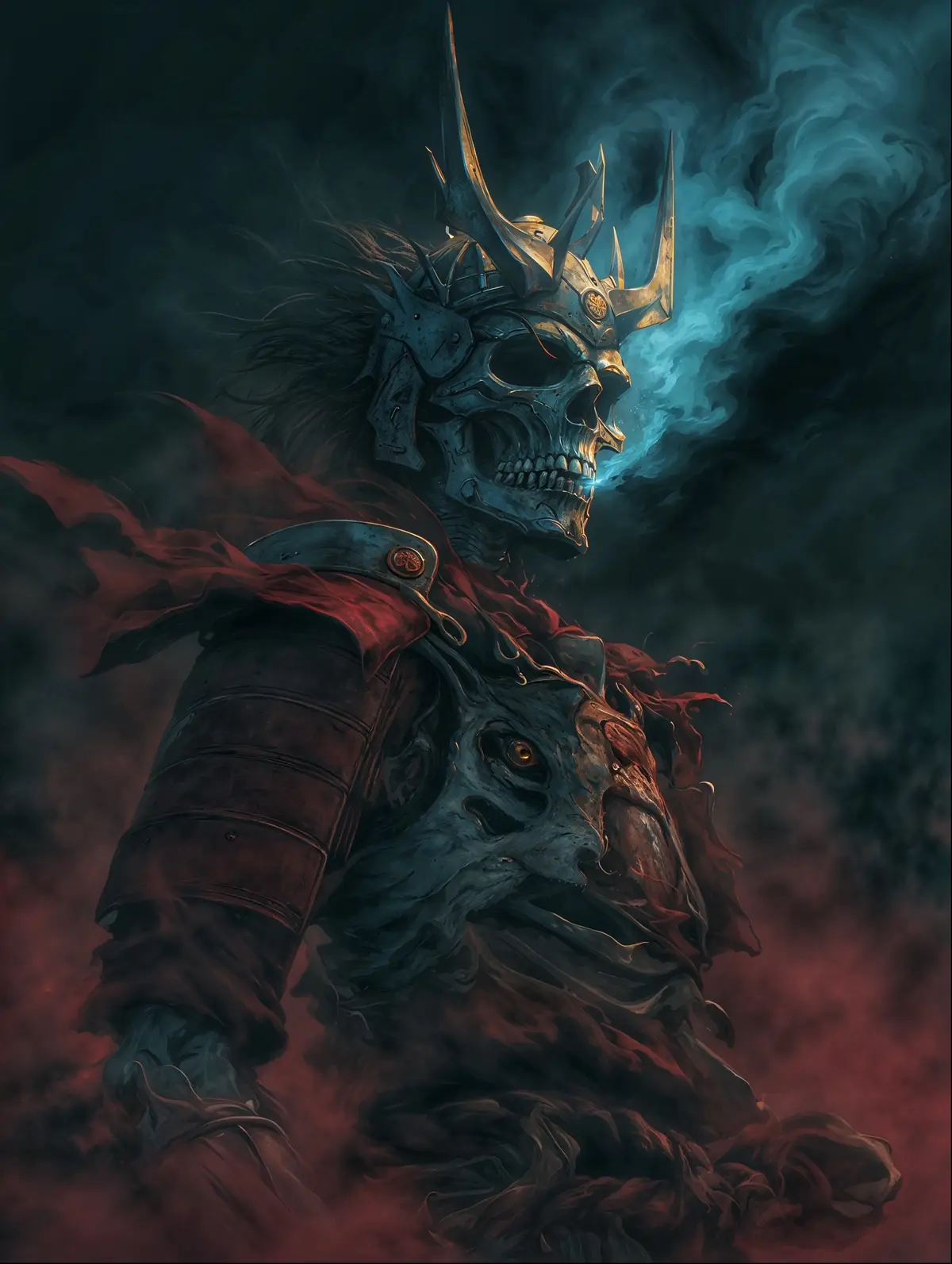 What are you going to be dressed up like for Halloween? 👻  #halloweenart #spooky #aiart #skeleleton #midjourney 