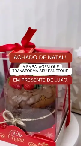 GOSTARAM DA DICA?  o link da embalagem está na minha Bio! Me segue e curta o vídeo 🥰 #embalagem #empreendorismo #natal #decoracao #panetone 