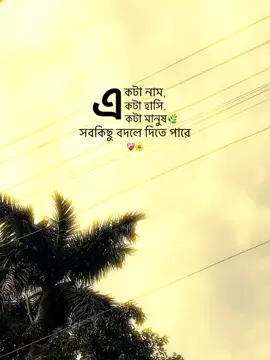 একটা নাম একটা হাসি একটা মানুষ সবকিছু বদলে দিতে পাড়ে।🙂🤍#foryou