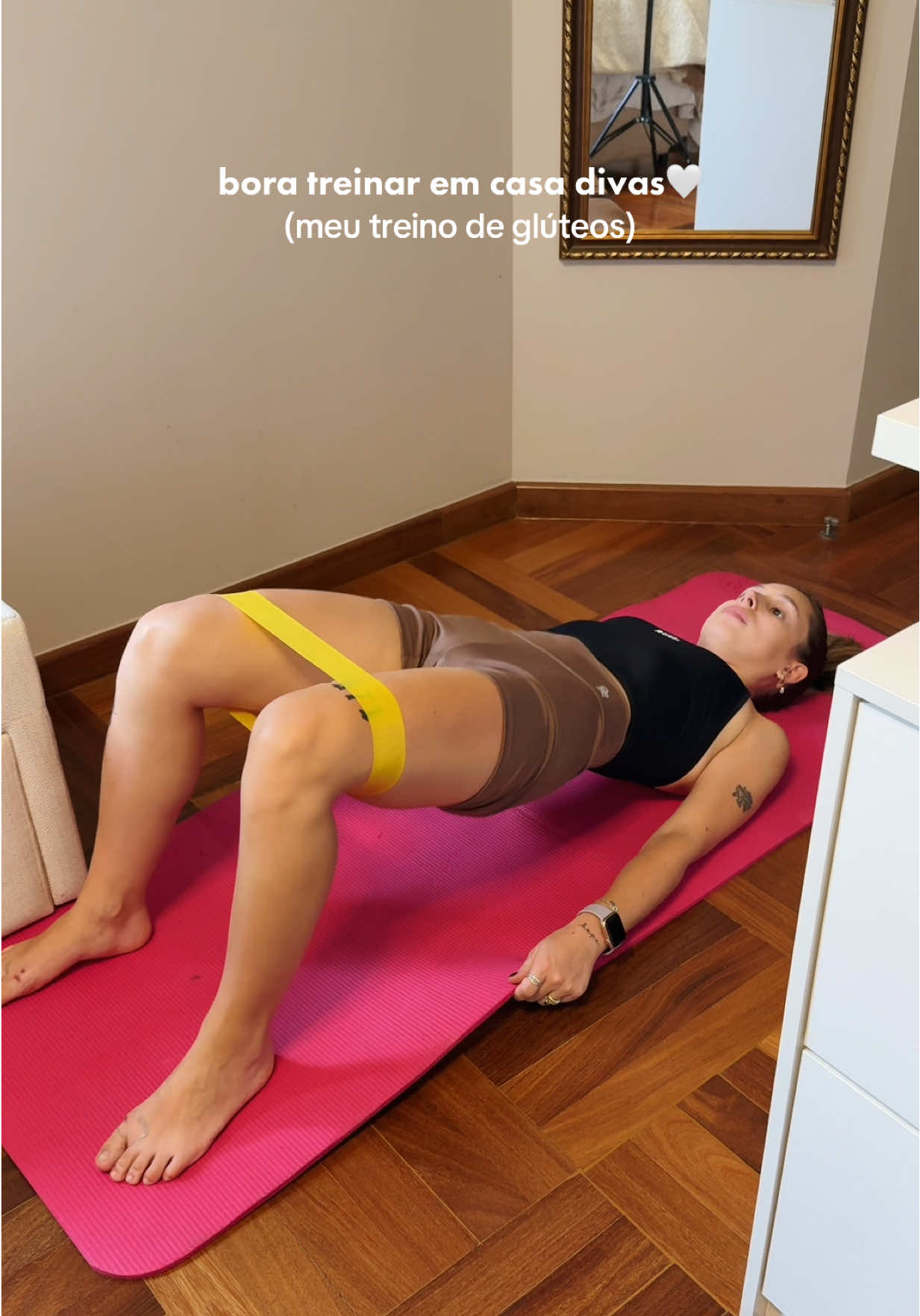 Respondendo a @Cris | Mãe de duas 💜🩷 vamos nos incentivar🤍  Kit de elásticos disponível aqui no carrinho laranja🛒 #Fitness #treinoemcasa #academia #musculação #treinodeglúteos 