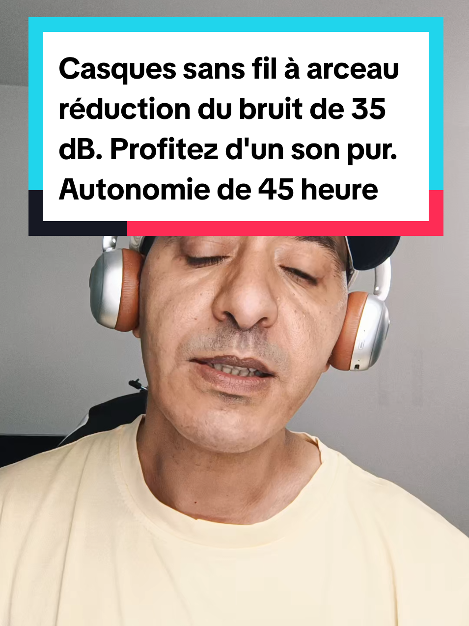 Casques sans fil à arceau réduction du bruit de 35 dB. Profitez d'un son pur. Autonomie de 45 heures, charge rapide sans souci. Design élégant et compact, pratique à transporter. Démarrez une nouvelle expérience auditive ! #OffresPourToi #casque #steampunk #retro #ecouteurs 