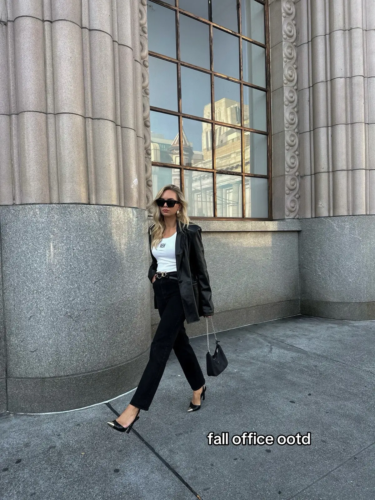 also known as matrix season 🖤🍂 all details in the photos  #officeootd  #falloutfit  #neutraloutfit  #workwear  #outfitdeets  