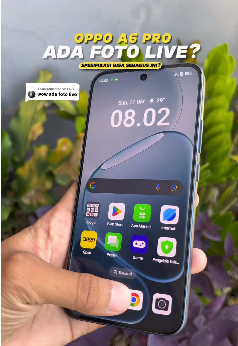 Membalas @SO PRO sudah ada foto live juga nih mantapp #oppoa6pro #oppoa6pro5g #oppoindonesia #promoguncang1111 
