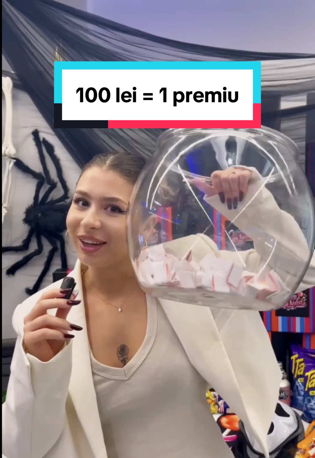 ‼️DOAR ASTĂZI‼️ la orice achiziție de minim 100 lei, te înscrii automat în tombolă, iar extragerea se face pe loc.  Până la ora 21.00 ne găsiți 📍Bd. Pipera 47 #giveaway #halloweengiveaway #americancandy #candylandromania #candyland #fyp #fyromania 