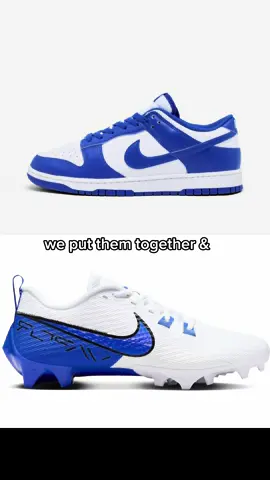 D1 WR wanted some Nike dunks but in a low top Nike football cleat, how did these come out? 😄
