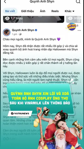 Quỳnh Anh Shyn chụp chơi halloween mà bị brand gõ bản quyền #vutrunews #quynhanhshyn #vinamilk #halloween #viral 