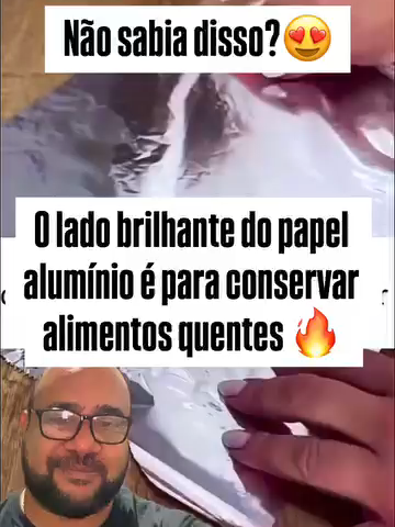 O lado brilhante do papel alumínio é para conservar alimentos quentes e o lado fosco para conservar os frios. 🤯 Você acredita na lenda do lado brilhante e fosco do papel alumínio?  🤔 Que um é para quente e outro para frio?  Prepare-se para DESVENDAR a verdade! #PapelAluminio #culinaria #dica #dicas #rj #sp #mg #brasil #viral #viralvideo