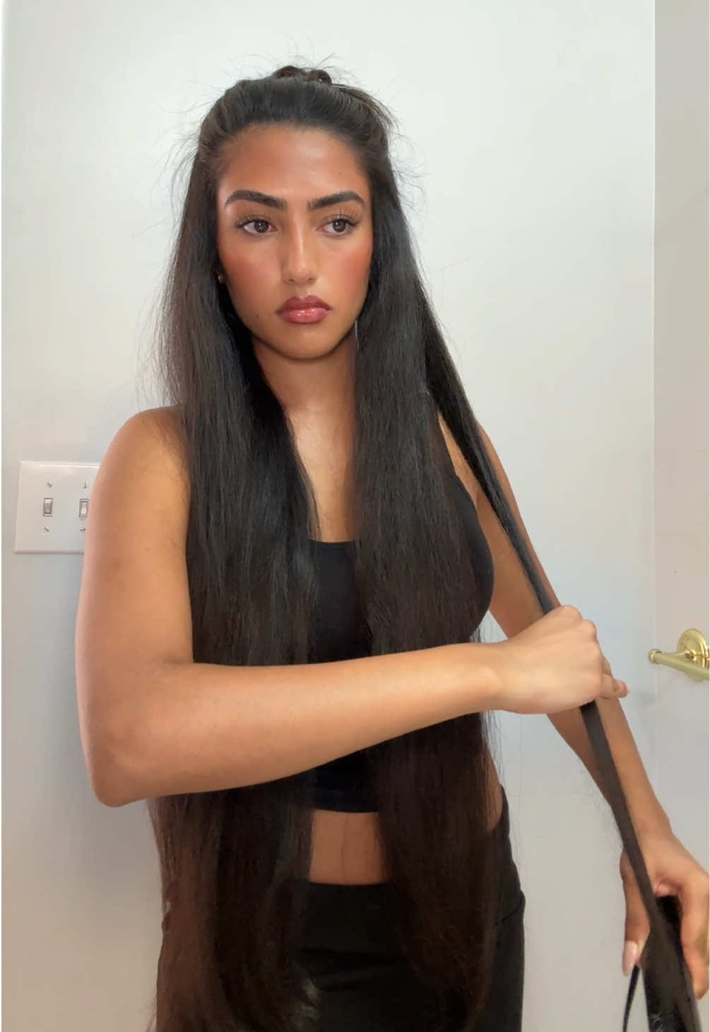 straighten my hair with me