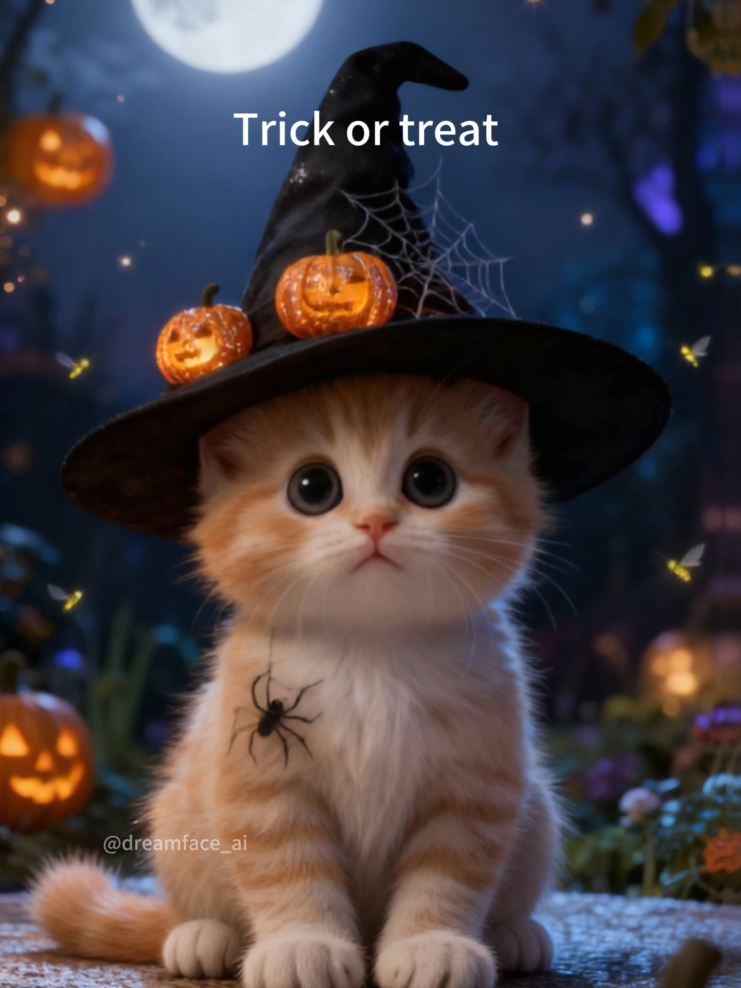 Trick or treat? Even this little kitty is celebrating Halloween! (Video created by DreamFace. Explore more Halloween fun in the DreamFace app or on our website!) #DreamFace #cat #catsoftiktok #halloweencat #cutekitty