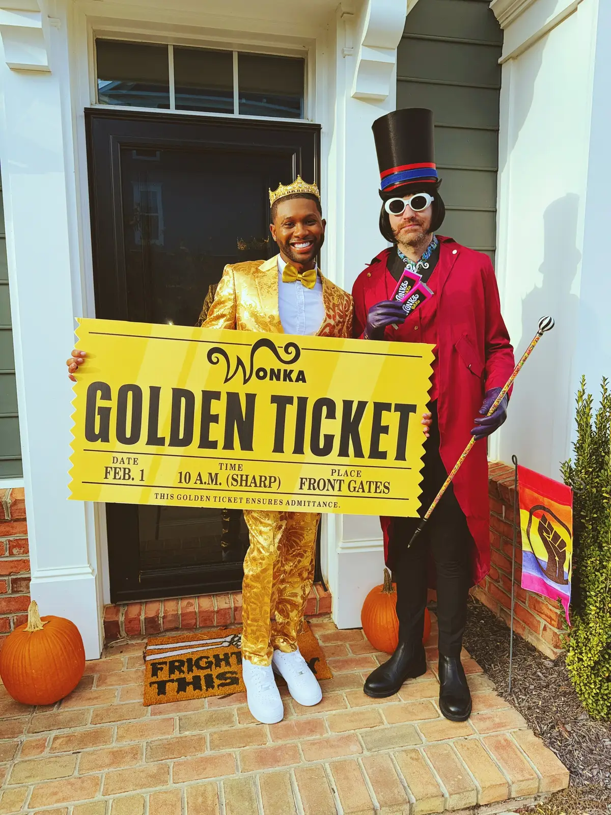 Willy Wonka & The Golden Ticket!  @WonkaMovie #willywonka #wonka #goldenticket #halloween #costume 