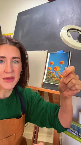 Free Lesson! Ok those are Marigolds not Magnolias, I know! Hope you try this one at home and if you enjoy it consider my book! #artteacher #artlesson #art 