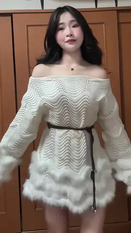 Áo Len QC Phối Lông Tầng #aolen #aolentrevai #aoxinh #thoitrangnu #xuhuongtiktok 