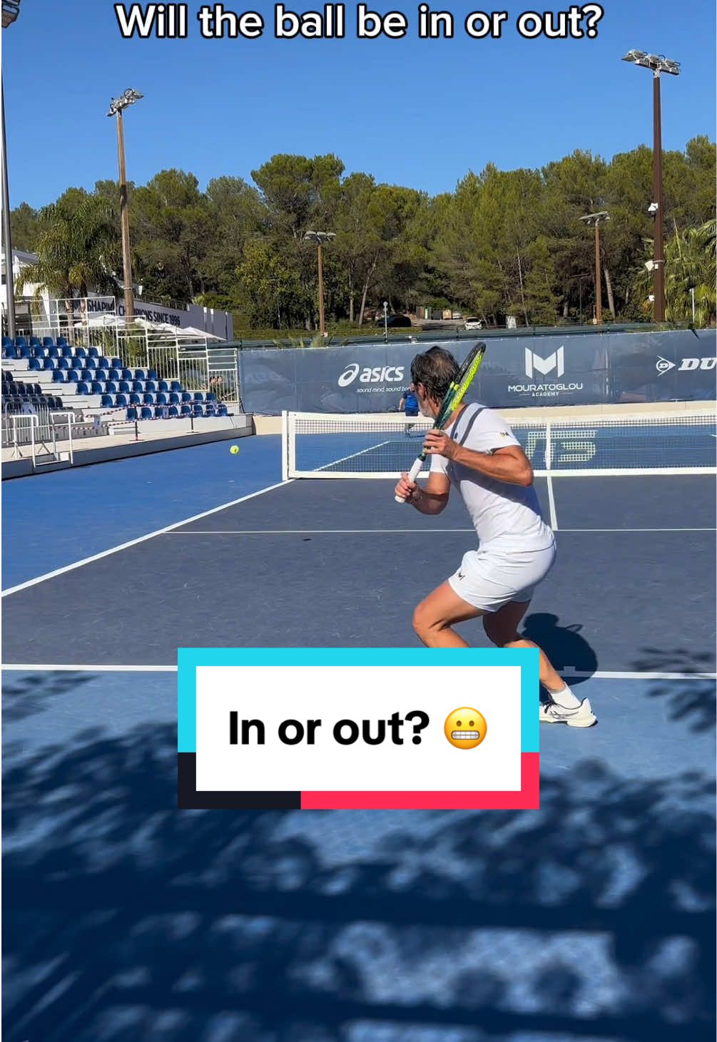 What are the chances for the ball to be in? 😮‍💨 #tennis #coach #playing 