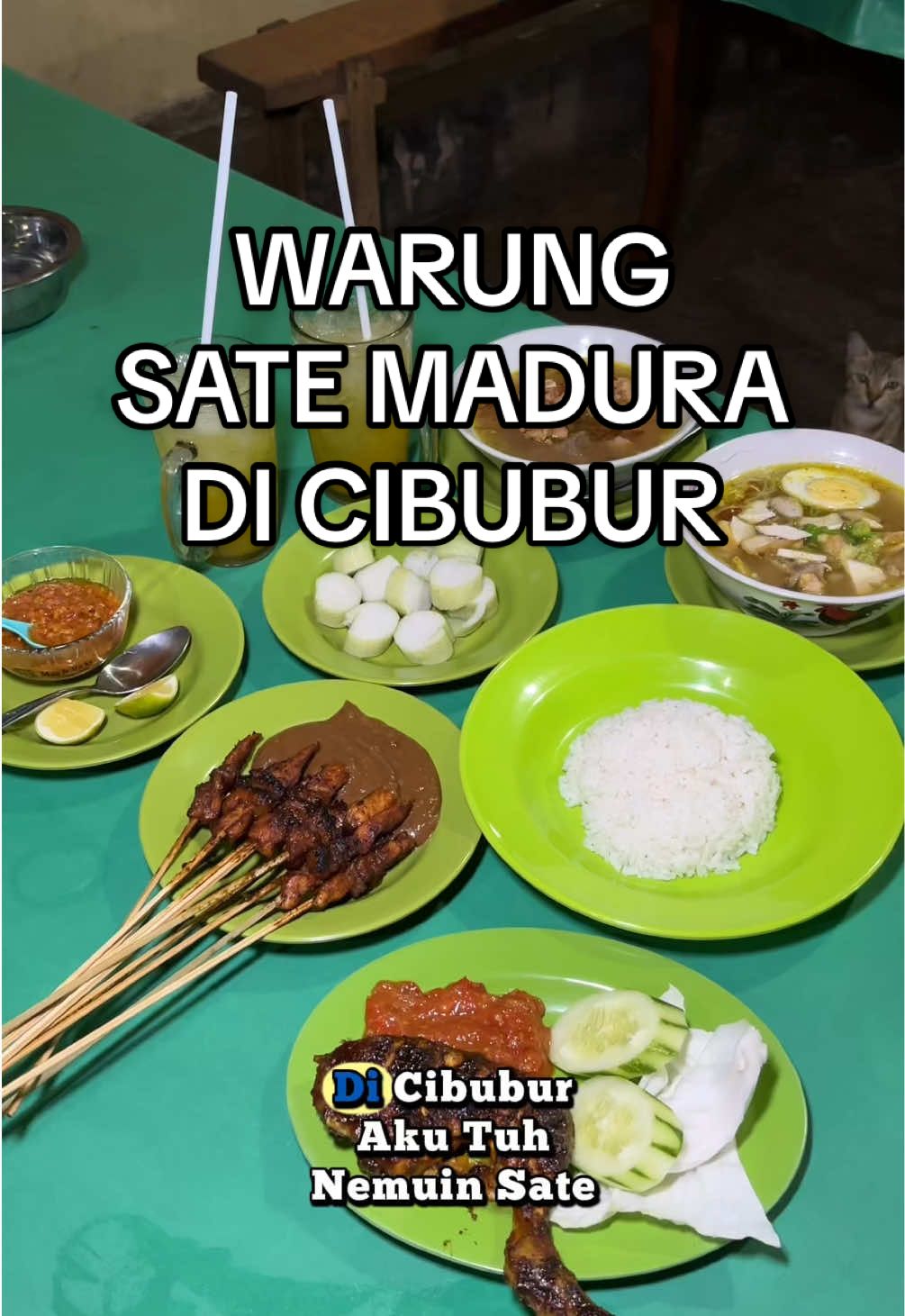 KALO RUMAH KALIAN DI CIBUBUR, MAU BELI SATE MADURA DAN SOP IGA BISA BANGET BELI DI WARUNG SATE MADURA BANG KUMIS. MEREKA JUGA TERSEDIA DI OJEK ONLINE LHO, HARGANYA TERJANGKAU. RASANYA JUGA ENAK!🥰 #KulinerCibubur #CibuburKuliner #WarungSateCibubur #CibuburHits #CibuburFood 