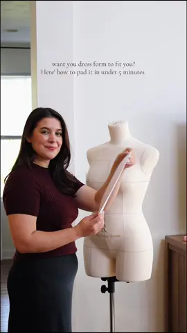 New to sewing? Here’s how to make your dress form match your body in under 5 minutes 👏  #royaldressforms #sewinghack 