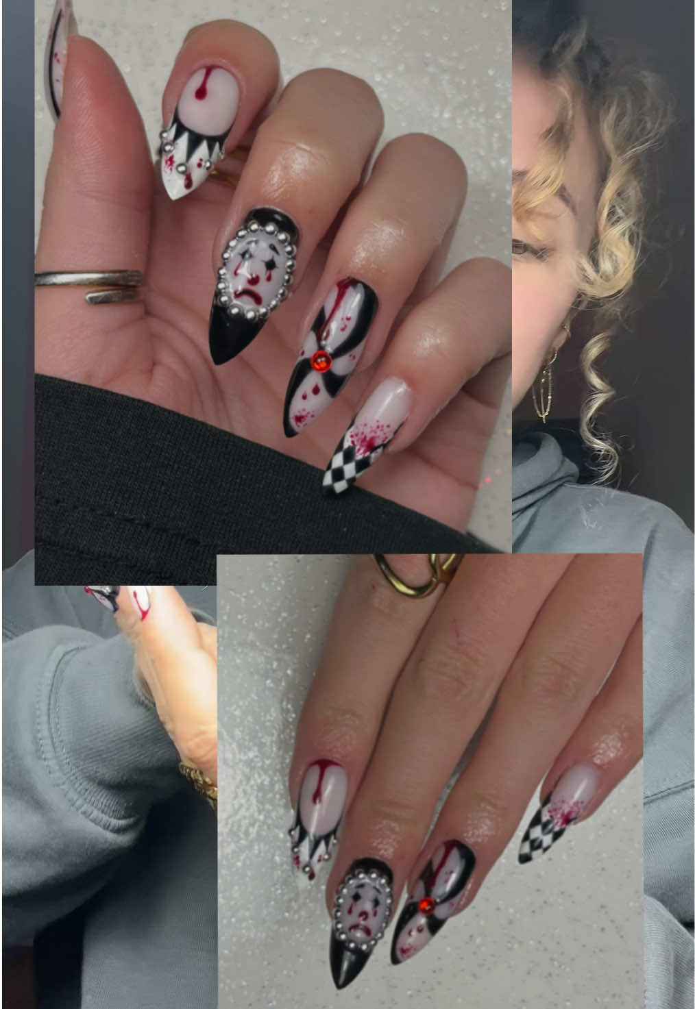 ONGLES D’HALLOWEEN !! c’est tellement ma période préférée et je suis trop contente des ongles que j’ai fait !! 🤡