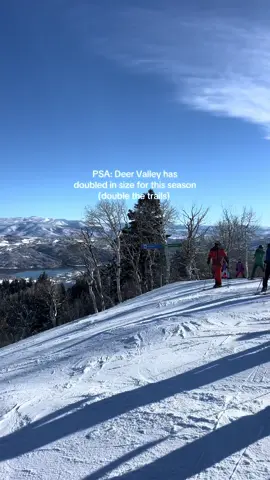 Double the trails double the fun. Send this to who you want to go skiing with this winter ❄️ psa: deer valley has doubled in size for this season #ski #skigirl #deervalley 