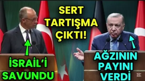 Almanya Başbakanı'nın Yüzüne Fırçayı Bastı!! İsrail'i Savununca Erdoğan Dayanamadı! Cumhurbaşkanı Recep Tayyip Erdoğan, Almanya Başbakanı Friedrich Merz ile ortak basın toplantısı düzenledi. Almanya'nın Gazze konusundaki tutumunu eleştiren Cumhurbaşkanı Erdoğan, İsrail'i savunan Merz'i susturdu. #receptayyiperdoğan #erdoğan #rterdoğan #rte 