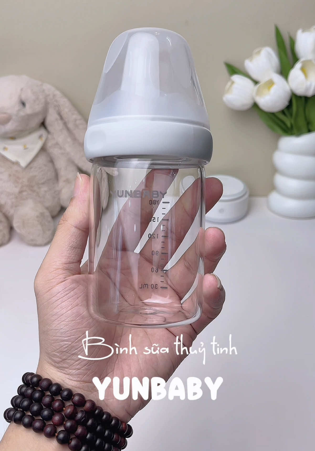 Bình sữa thuỷ tinh Yunbaby siu đẹp lại bền, các mẹ tham khảo nha #yunbaby #yunbabykids #binhsuathuytinh #mevabe #cici 