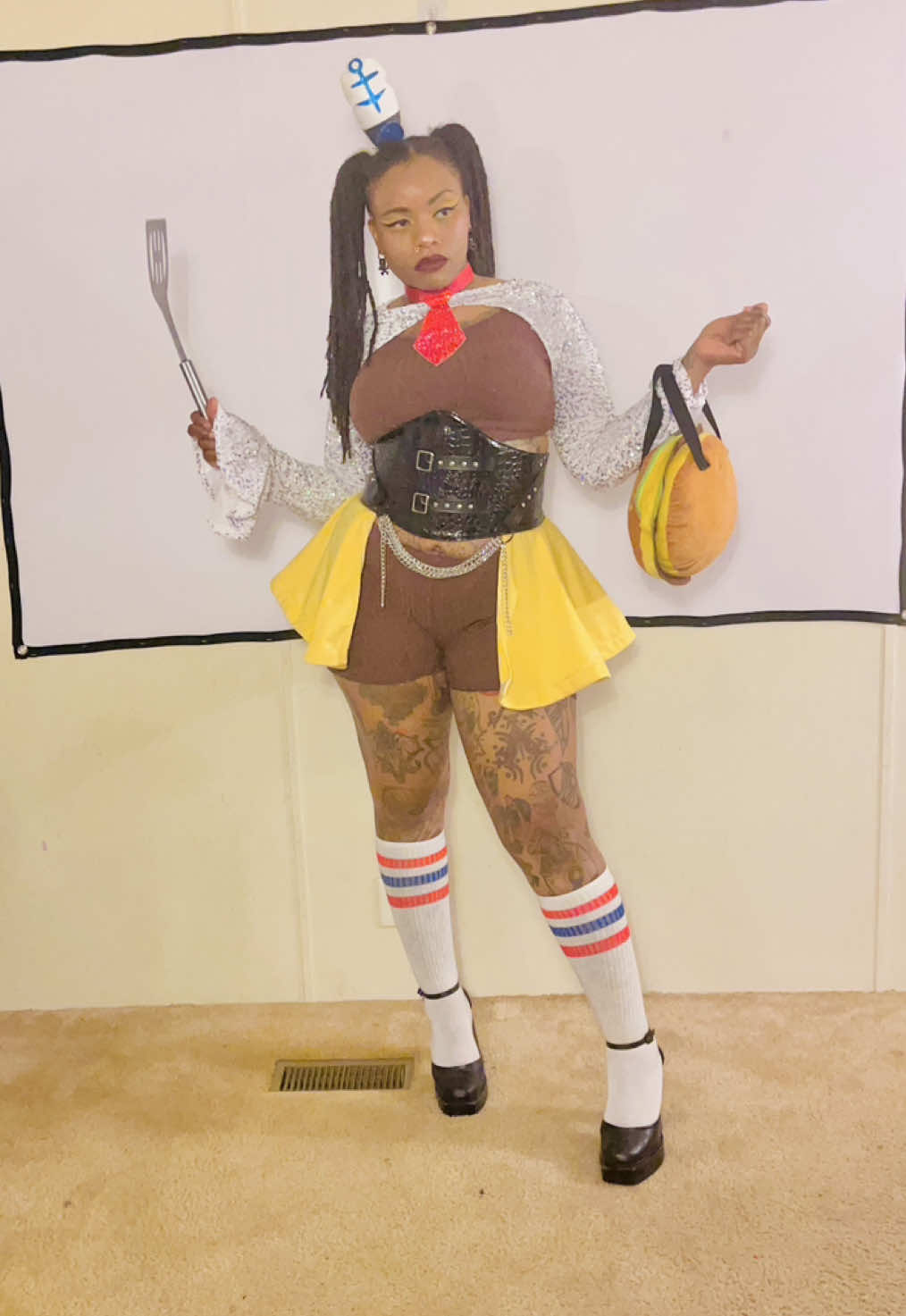 🧽 Day 29/31: Who lives in a coffin under the sea? 😈💛 Serving SpongeBob SquarePants with a gothic twist — handmade, spooky, and straight outta Bikini Bottom’s dark side 🖤🌊 Shop or book your custom look: https://tionnapinkston.square.site/ #SpongeBob #31DaysOfHalloween #CustomCostume #TionnaPinkstonDesigns #GothicFashion      