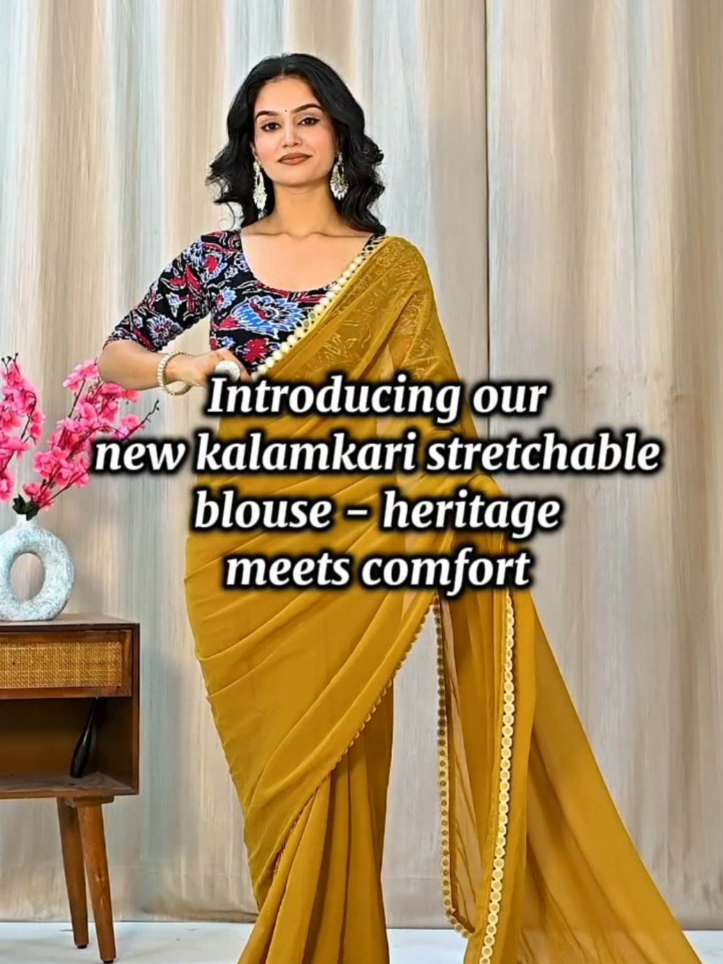 Kalamkari stretchable blouse - heritage meets comfort..  #readymadeblouse #kalamkariblouse  #kalamkaristretchableblouse  #stretchableblouse  #CapCut 