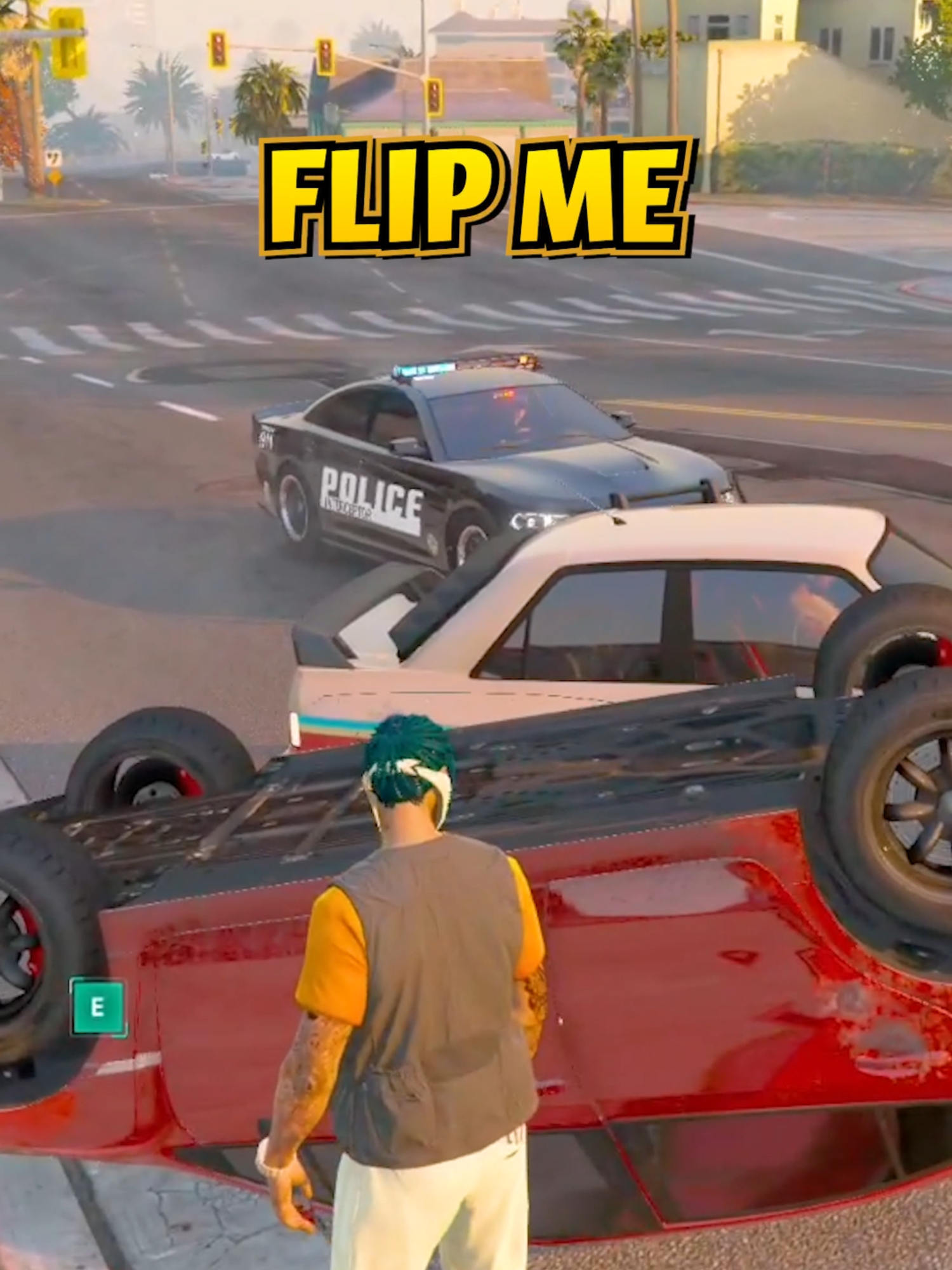 Pred steals the criminals' car 😂 #gtarp #nopixel #GTA5 #gaming #twitchclips #gtafunny #gta6