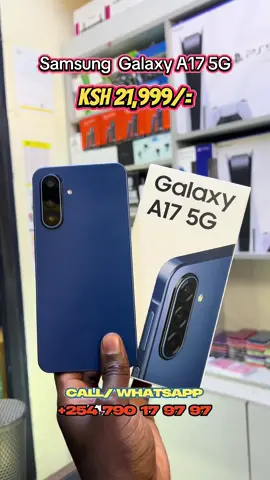 Samsung a17 5g  Display: 6.7-inch, Super AMOLED RAM:6GB, 8GB Internal Storage: 128GB, 256GB Operating System: Android 15, up to 6 major upgrades, One UI 7 Chipset: MediaTek Helio G99 (6nm) processor Camera: 13MP front; 50MP + 2MP main camera Connectivity: 4G, Bluetooth 5.3, NFC, GPS, Wi-Fi #samsung #galaxy #phone #a17 #shop 