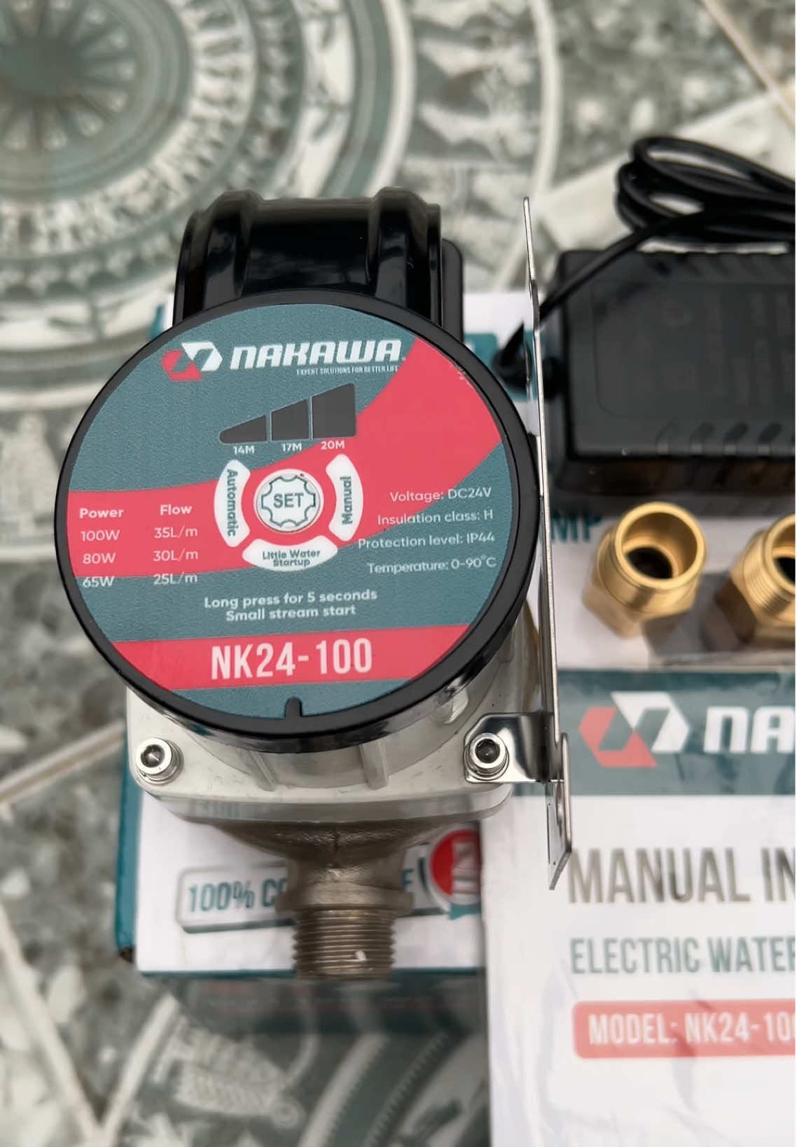 Máy bơm tăng áp Nakawa 100W 24V dùng tăng áp cho 1 thiết bị vòi sen, máy giặt, lavabo, bồn rửa #maybomnuoc #bomtangap #xuanthucte 