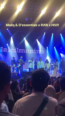 Your top spotify band are in one stage bawain lagu jaman SMA. Unreal, thank you LIN! @laleilmanino @MALIQ&D'Essentials @RANforyourlife @HIVI! #laleilmanino #hivi #ran #maliqndessentials #konser 