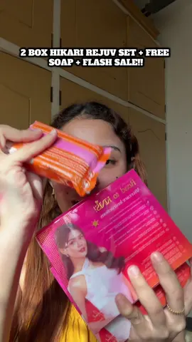 2 box with soap pa #hikariskinessentials #hikarirejuvenatingset 