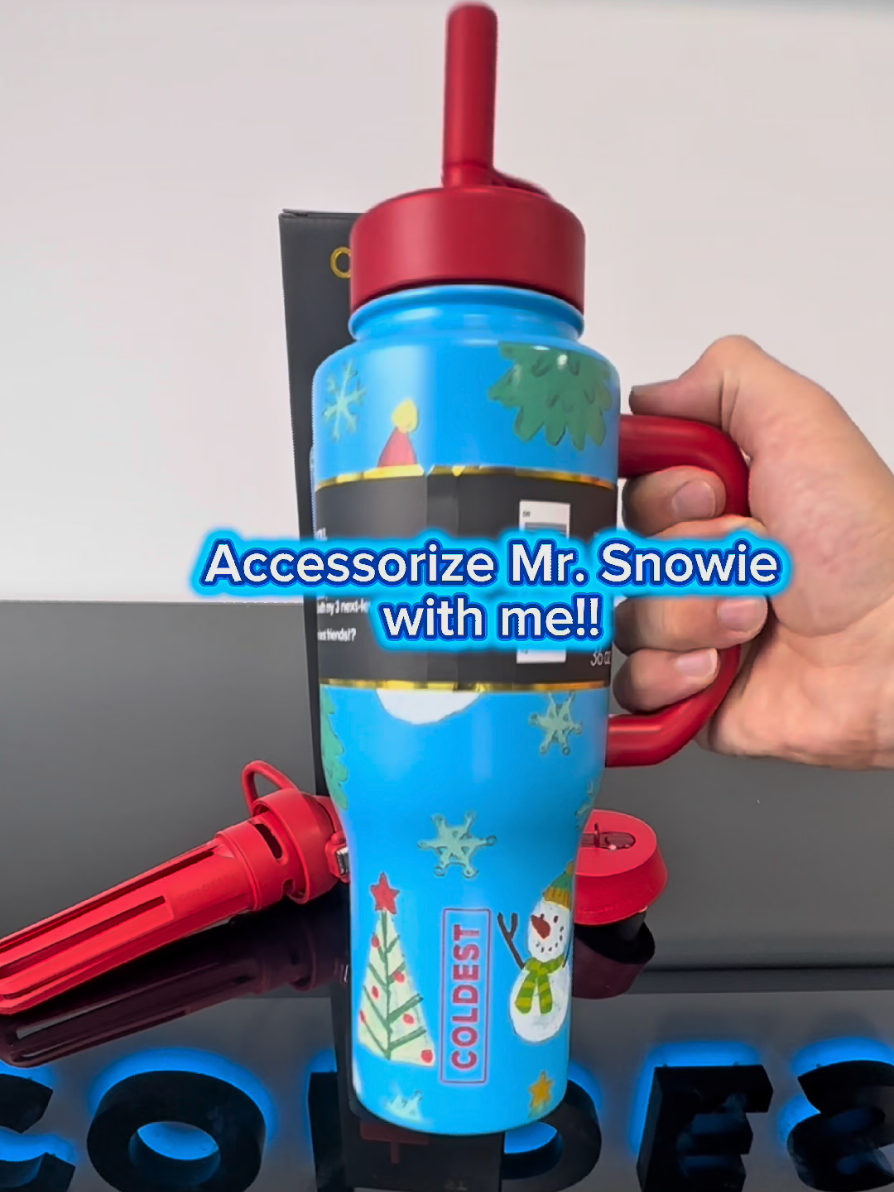 Accessorizing Mr. Snowie  like a pro!  #fyp #trending #tumblersoftiktok #tikokmademebuyit #coldest 