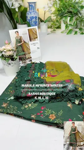 MARIA.B MPRINTS WINTER ————————————- SASHA BOUTIQUE  S, M, L, XL #sashaboutique♥️♥️♥️ #mariab #linen #winterfashion #sashabasics @Mariab_Official 