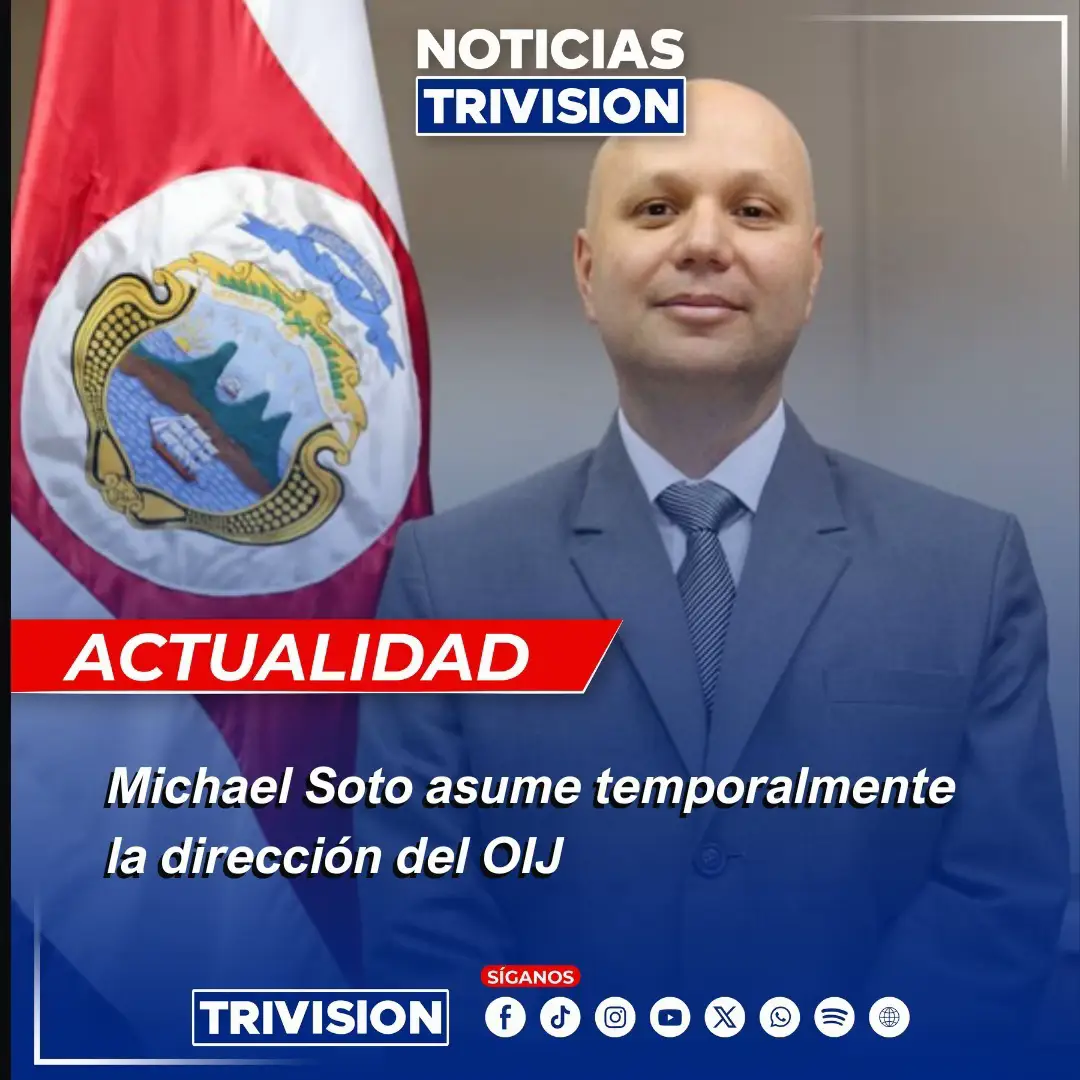 🔴 #NoticiasTrivisión | El subdirector interino del Organismo de Investigación Judicial (OIJ), Michael Soto, asumirá de forma temporal la dirección de la institución, luego de la suspensión de Randall Zúñiga, por 15 días acordada este miércoles, por la Corte Plena.